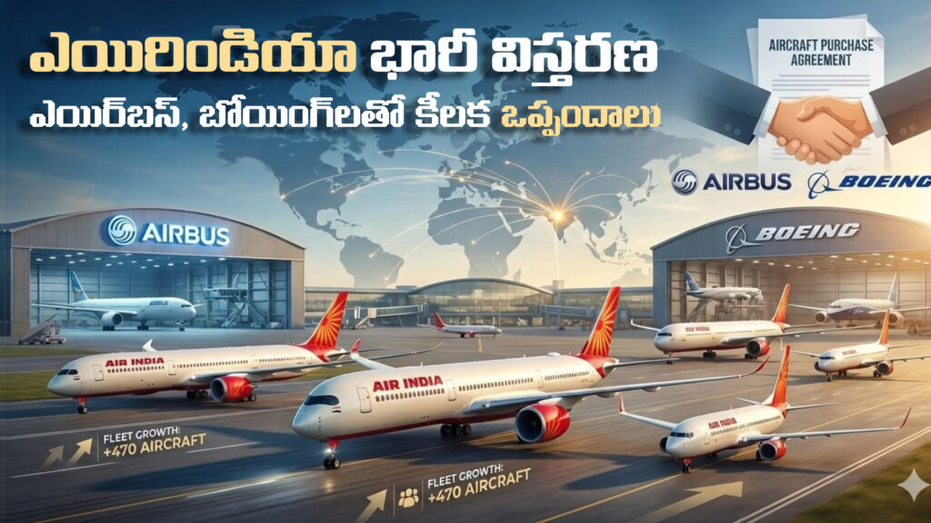 Air India's massive expansion: Key agreements with Airbus and Boeing (DTv Telangana)
