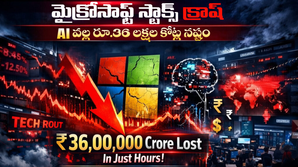 Microsoft stock crash: AI caused a loss of Rs. 36 lakh crore- DTv Telangana