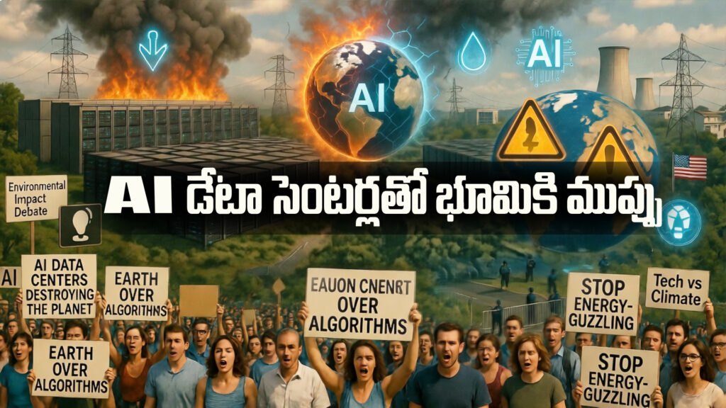 AI data centers pose a threat to the Earth.. Protests in America-DTv Telangana