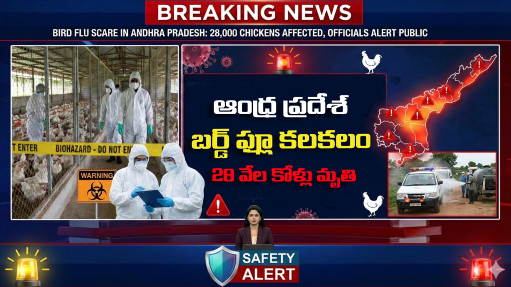 Bird flu scare in AP... 28 thousand chickens die, officials alert people-DTv Telangana