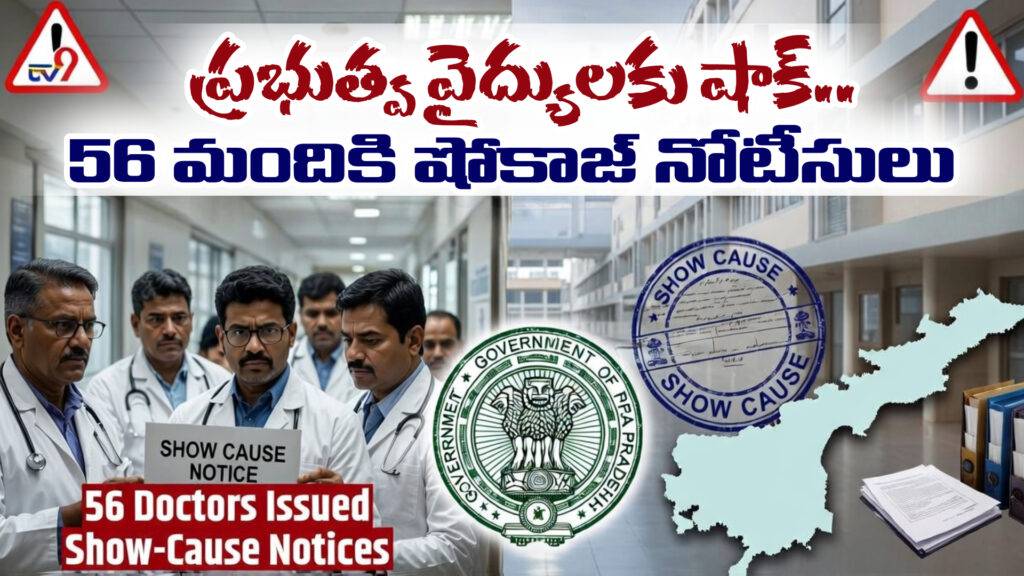 AP: Shock to government doctors.. Show cause notices issued to 56 people-DTv Telangana