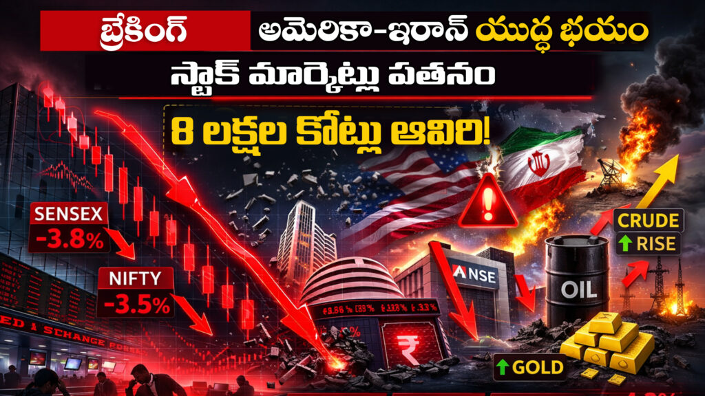 Fears of US-Iran war: Stock market collapse... ₹8 lakh crores evaporate-DTv Telangana
