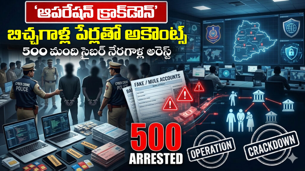 ‘Operation Crackdown’: Accounts in the names of beggars…500 cyber criminals arrested-DTv Telangana