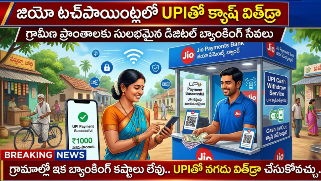 Jio Payments Bank: Withdraw money with UPI-DTv Telangana