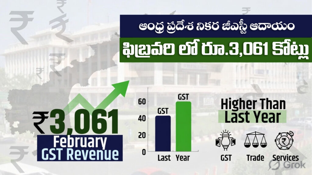 Andhra Pradesh's net GST revenue in February stood at Rs 3,061 crore-DTv Telangana
