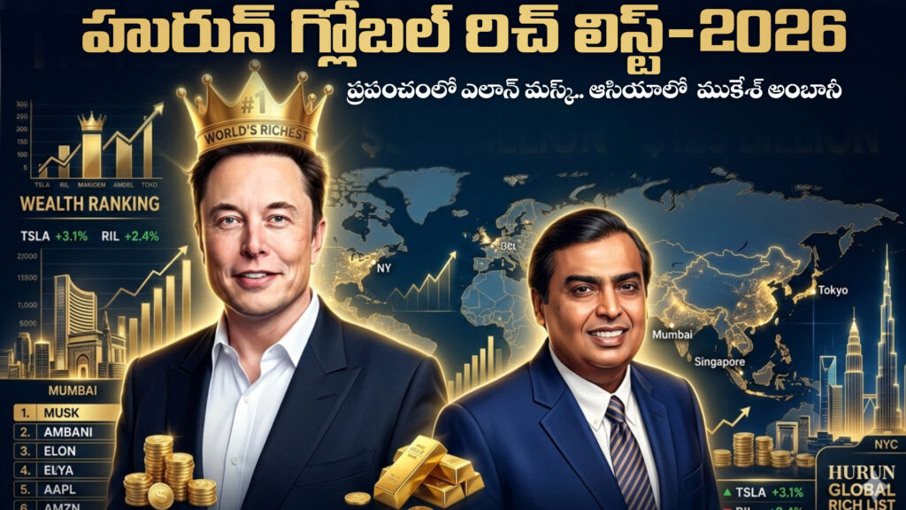 Hurun Global Rich List-2026: Elon Musk in the world.. Mukesh Ambani in Asia-DTv Telangana