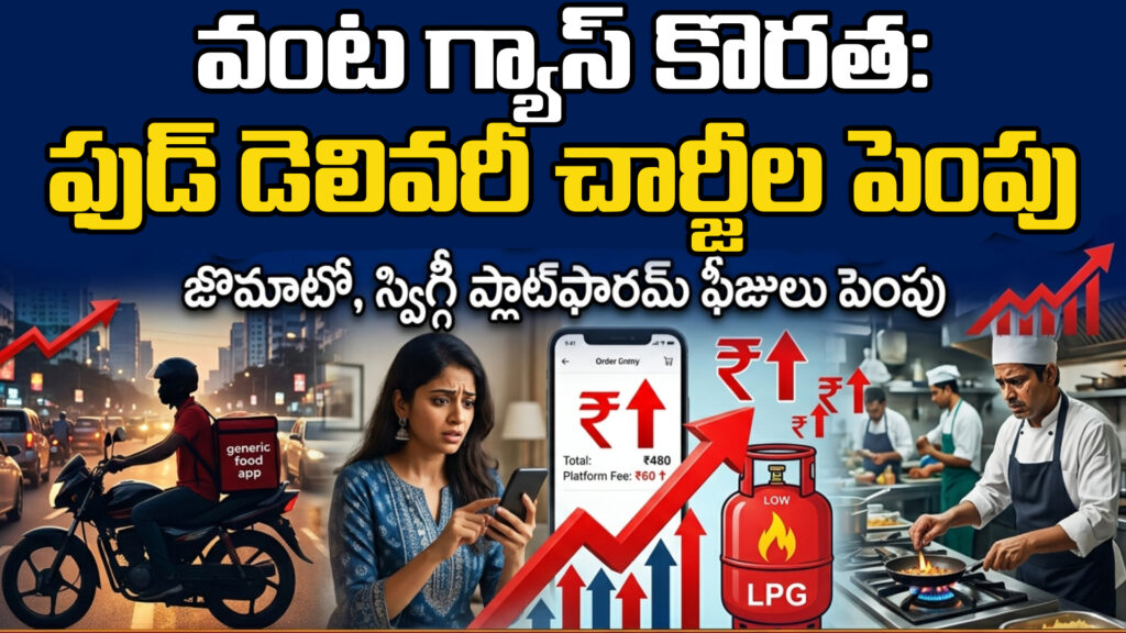Cooking gas shortage: Zomato, Swiggy increase food delivery charges, platform fees-DTv Telangana