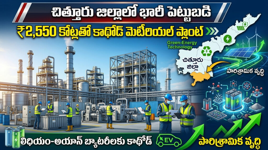 Andhra Pradesh: Cathode material plant worth ₹2,550 crore in Chittoor district-DTv Telangana