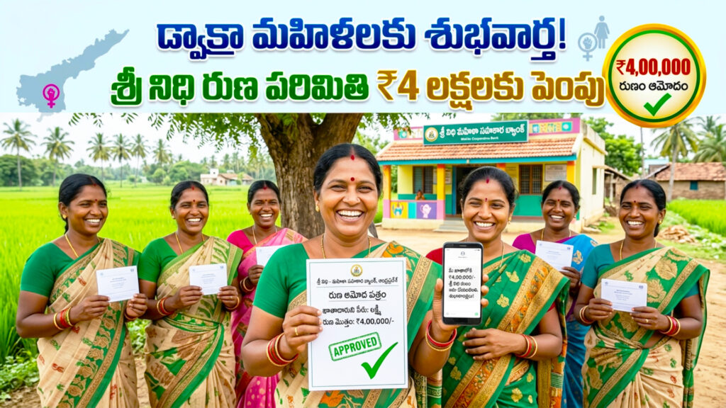 Andhra Pradesh: Good news for Dwakra women.. Loan limit provided through ‘Sri Nidhi’ increased to Rs. 4 lakhs-DTv Telangana