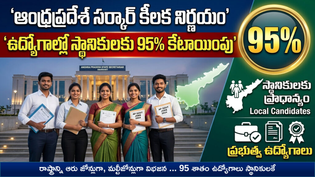 Andhra Pradesh government's key decision: 95 percent of government job recruitments will be for locals-DTv Telangana