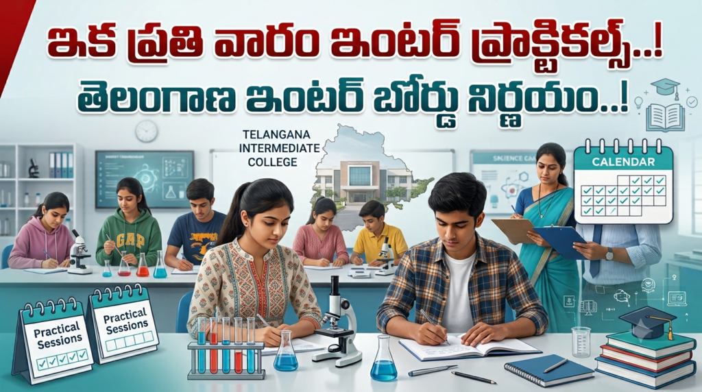 Telangana: Inter practicals to be held every week from now on.. Telangana Inter Board decision..! DTv Telangana