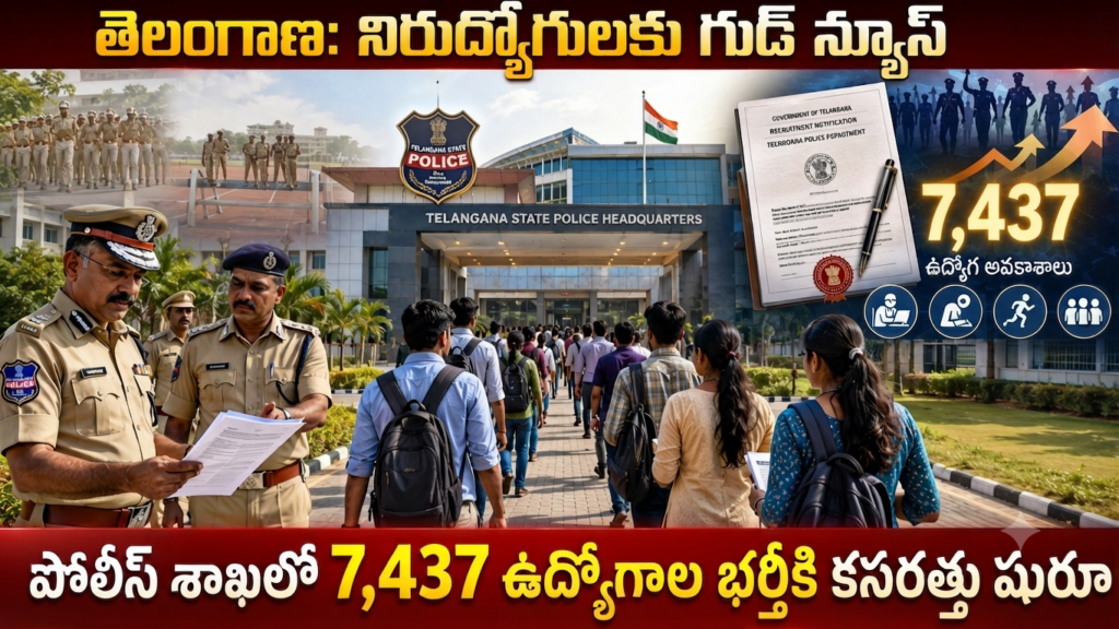 Telangana: Good news for the unemployed.. Massive recruitment drive begins in the police department