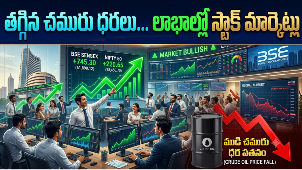 Falling oil prices... Stock markets in gains DTv Telangana