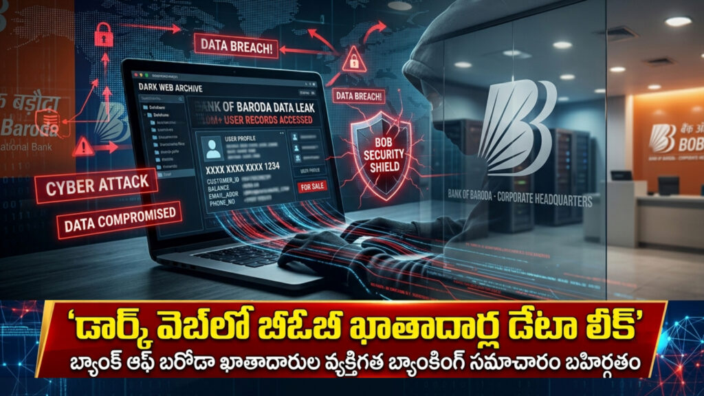 BOB customer data leaked on the dark web DTv Telangana